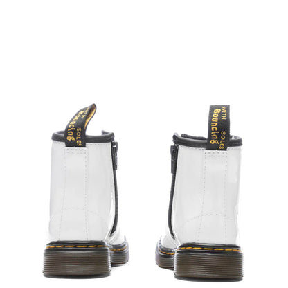 Toddler 1460 Patent Leather Boots White Patent Lamper