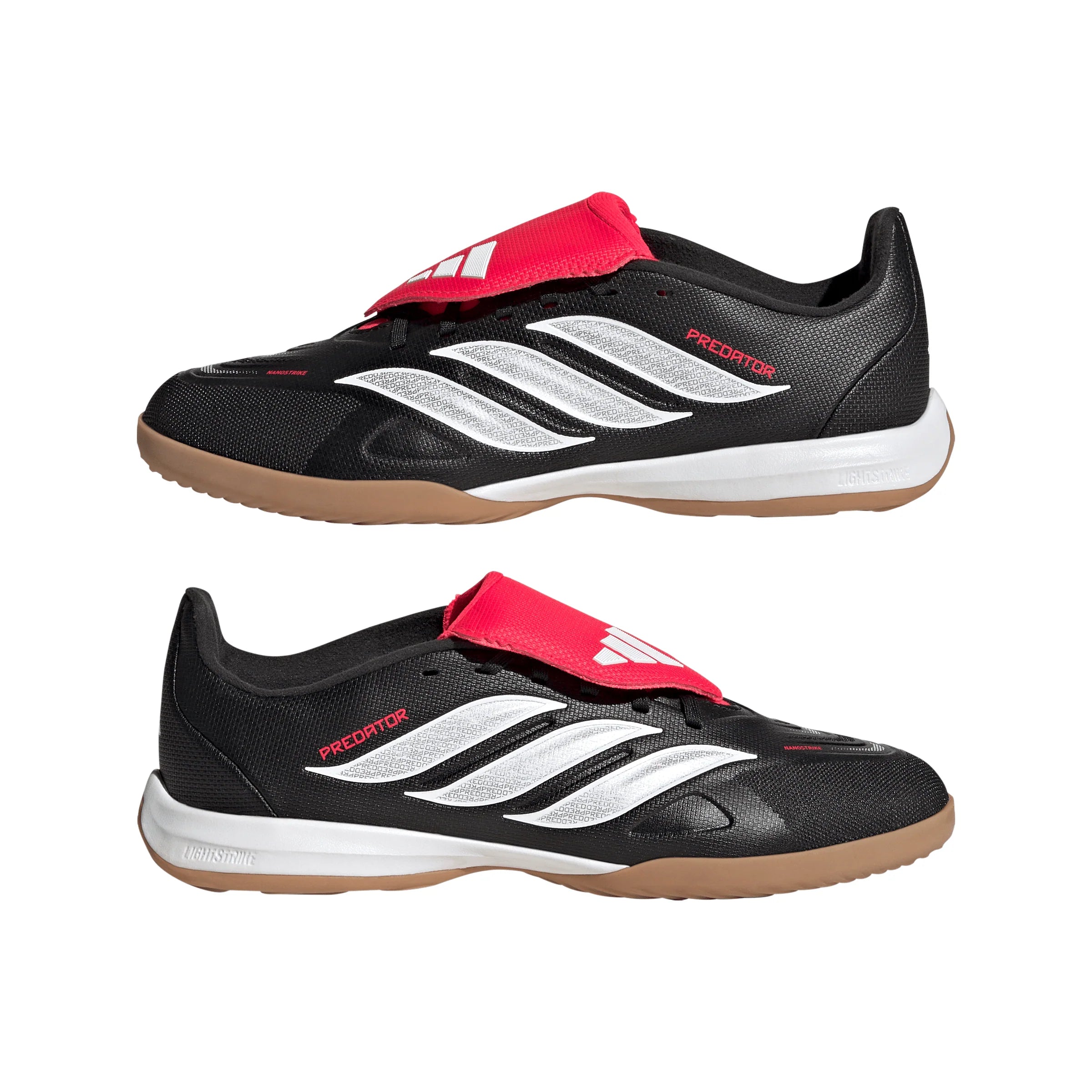 adidas Predator League Fold Over Tongue IN Indoor Youth Soccer Shoes Black White