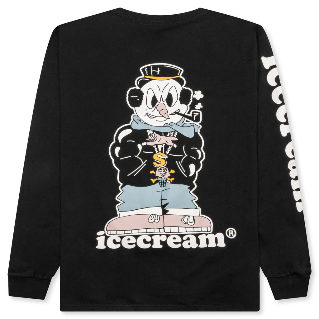 No Flakes L S Knit Black