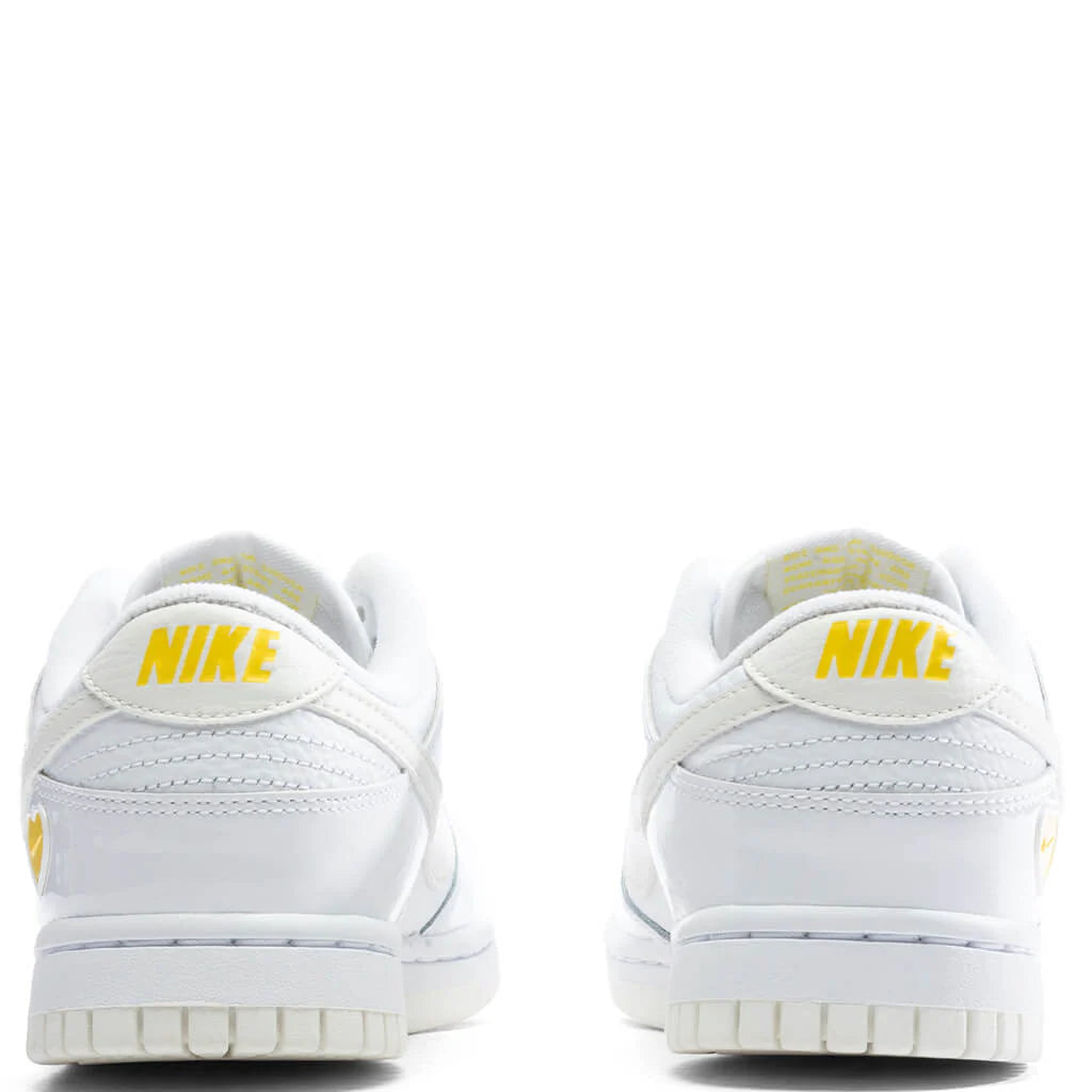 Womens Dunk Low Yellow Heart White Optic Yellow