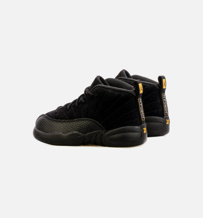 Air Jordan 12 Retro Black Taxi Infant Toddler Lifestyle Shoe Black Free Shipping