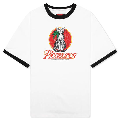Cat Heavyweight Ringer T Shirt White