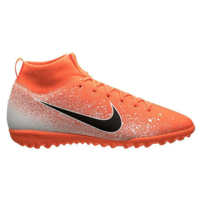 Nike JR Superflyx 6 Academy TF Turf Soccer Cleats Hyper Crimson Black White
