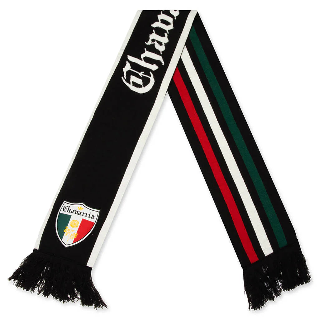adidas Originals x Willy Chavarria Football Scarf Black Better Scarlet Collegiate Green