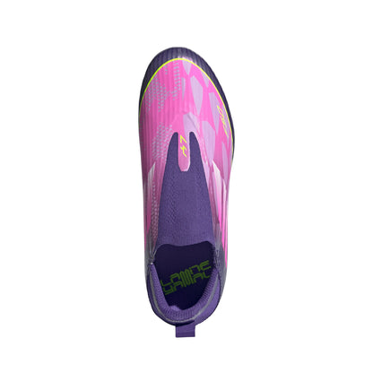 adidas F50 LEAGUE Laceless FG MG Youth Soccer Cleats Purple White Lemon