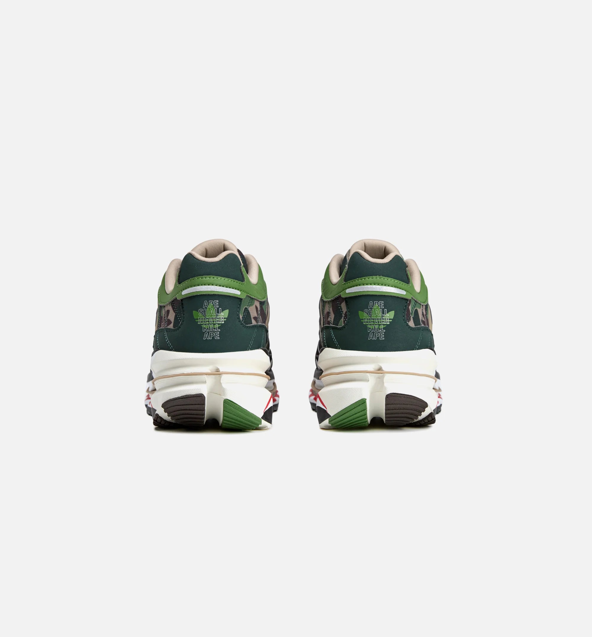Bape x Adidas Adistar Hrmy Green Camo Mens Lifestyle Shoe Hemp Iron Metallic Off White