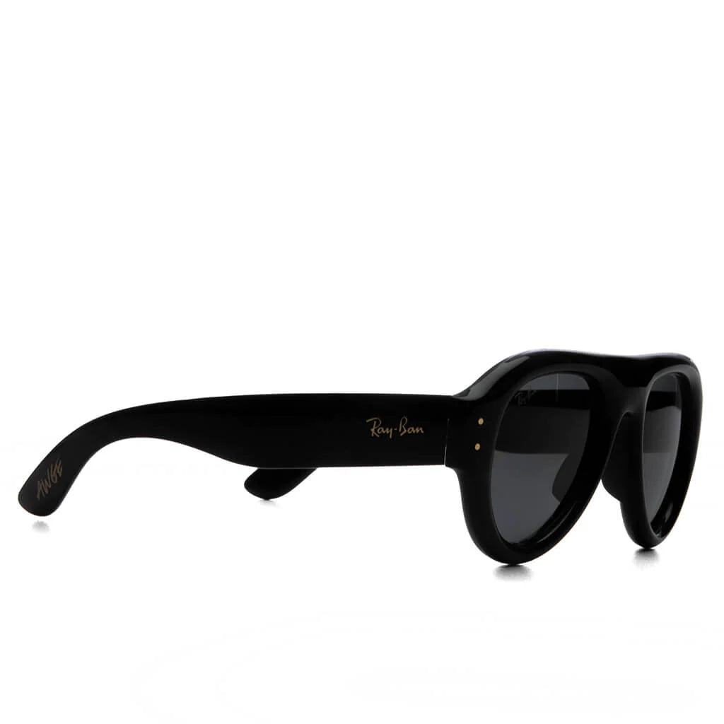 Ray Ban x AAP Rocky Aviator Puffer Black Frame Dark Grey Lens