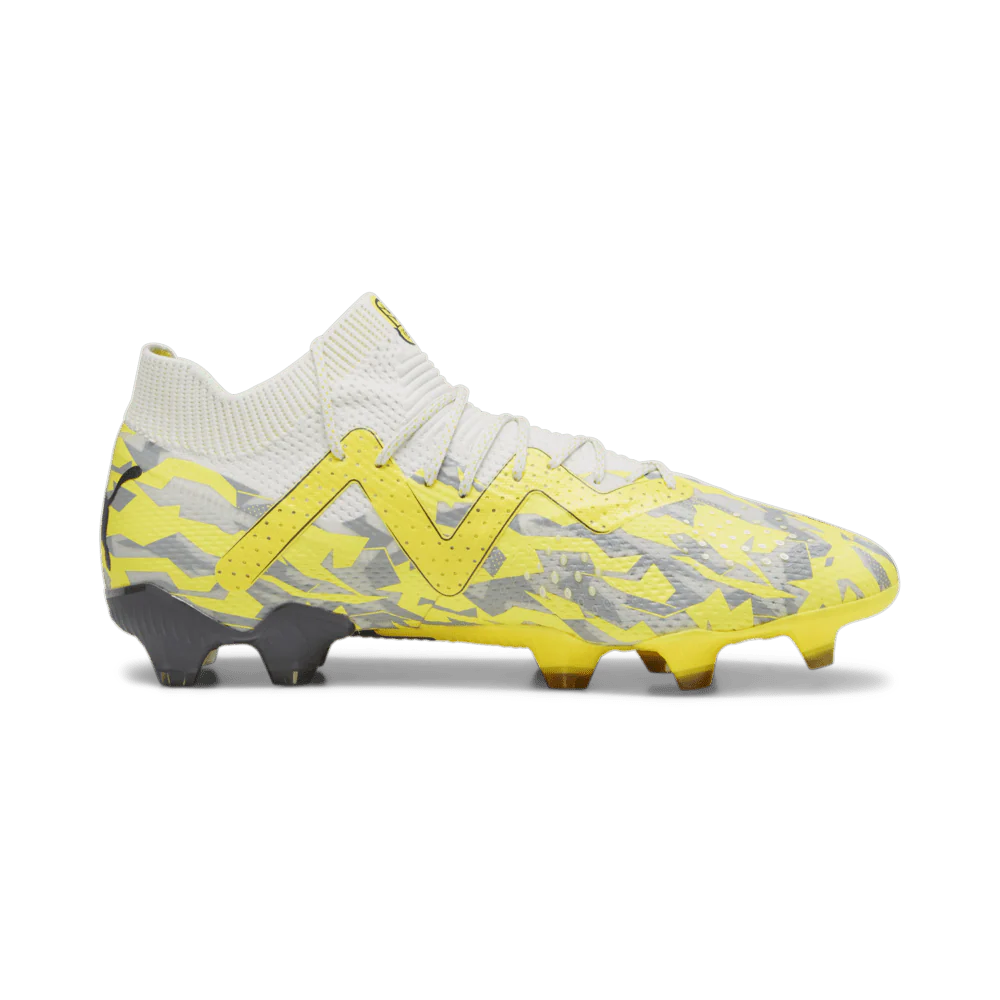 PUMA Future Ultimate FG AG Firm Ground Soccer Cleats Gray Asphalt Yellow