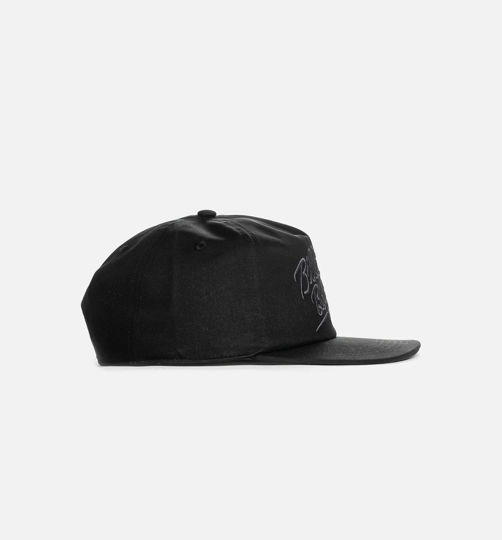 Script Snapback Mens Hat Black