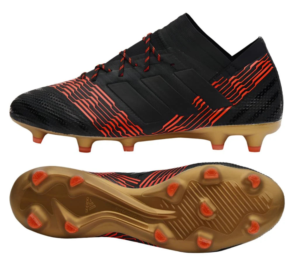 adidas Nemeziz 171 FG Firm Ground Soccer Cleats Black Solar Red