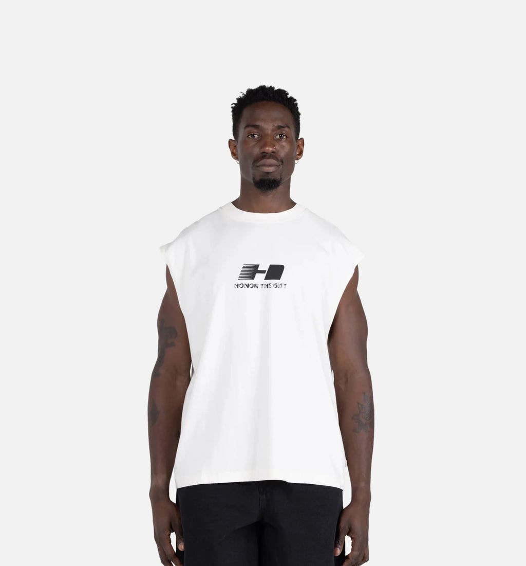 Frequency Mens Tank White