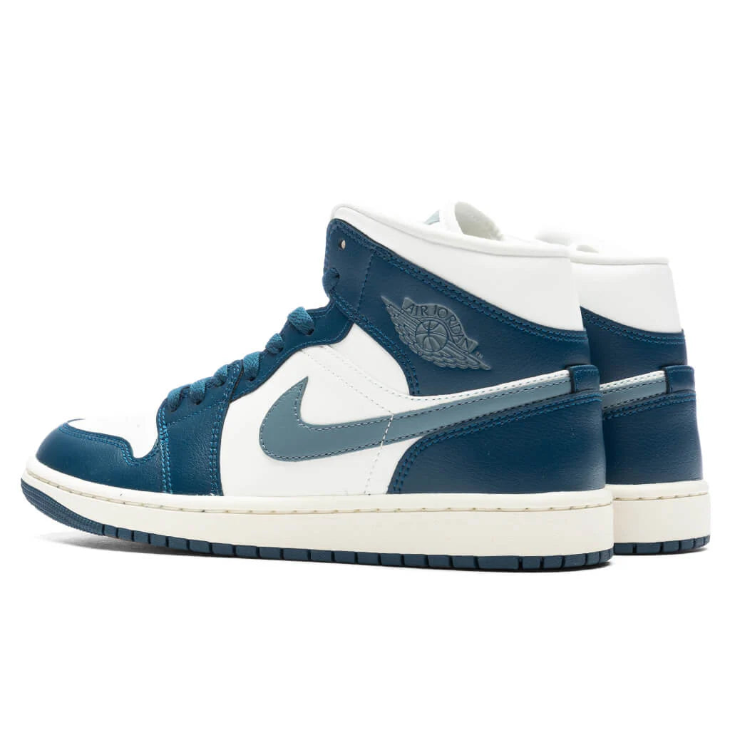 Womens Air Jordan 1 Mid Sky J FR Blue Ozone Blue Sail