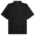 Lacy Button Down Black