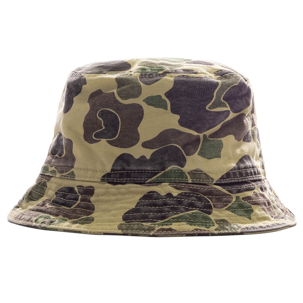 Duck Bucket Hat Camo Duck Green Stone Washed
