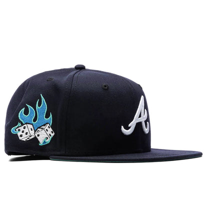 Feature x New Era Flaming Dice 59FIFTY Fitted Atlanta Braves