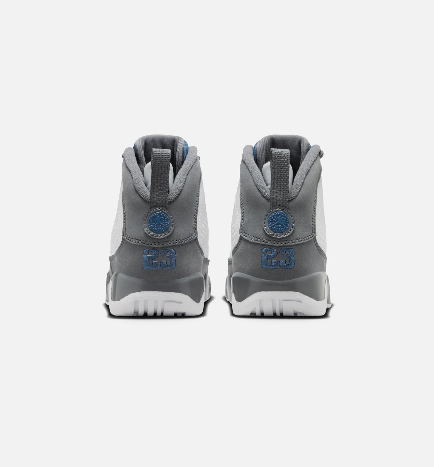 Air Jordan 9 Retro Flint Grey and French Blue Preschool Lifestyle Shoe White French Blue Flint Grey
