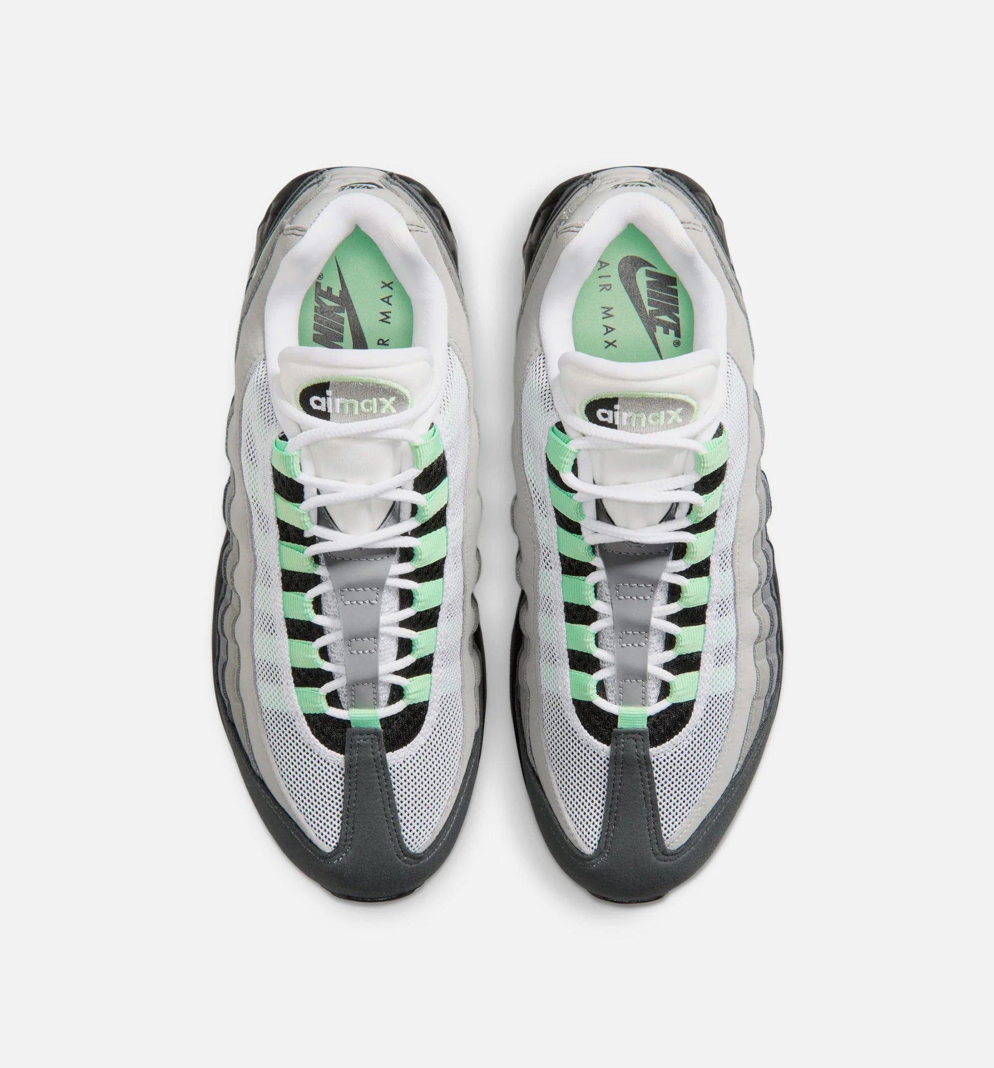 Air Max 95 Big Bubble Fresh Mint Womens Running Shoe Black Fresh Mint White Medium Grey