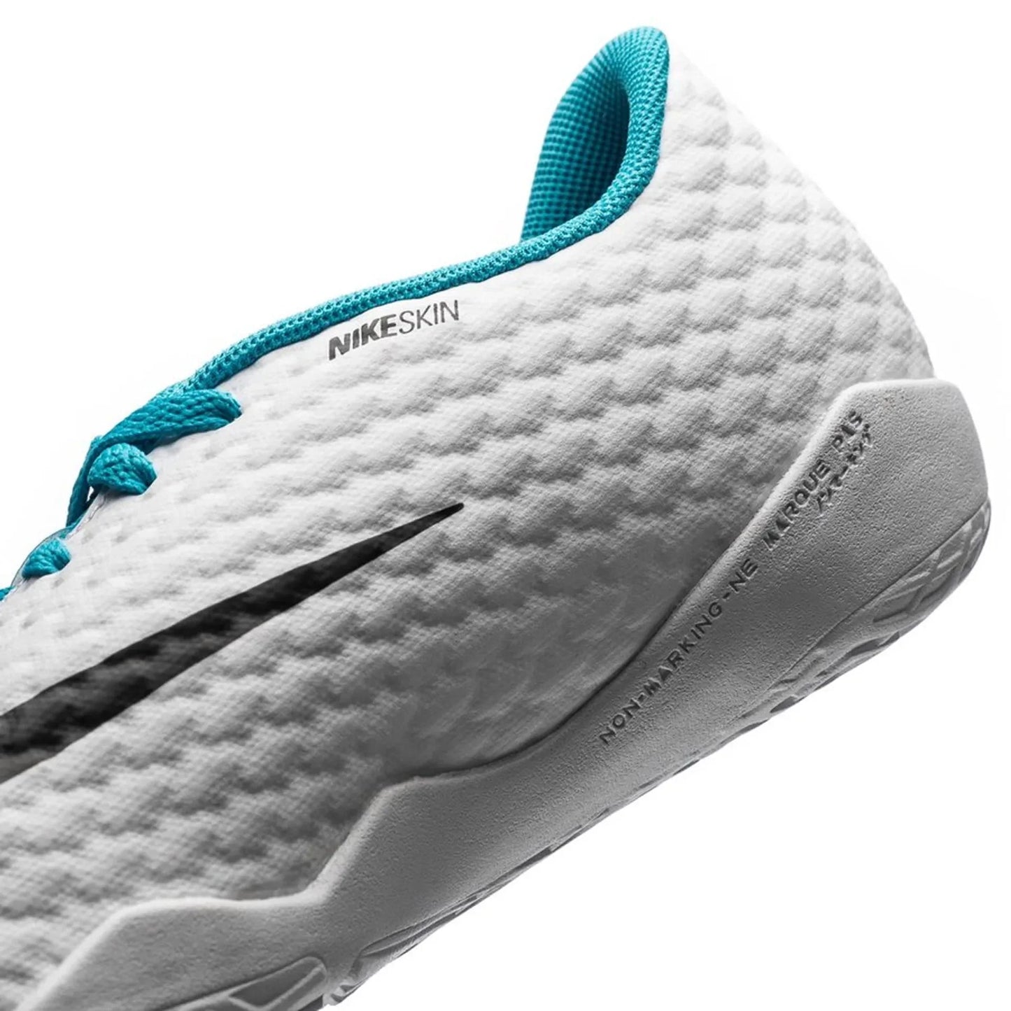 Nike Jr HypervenomX Phelon III IC Indoor Soccer Shoes White Black Photo Blue