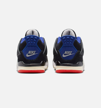 Air Jordan 4 Retro Rare Air Infant Toddler Lifestyle Shoe Black Fire Red Deep Royal Blue