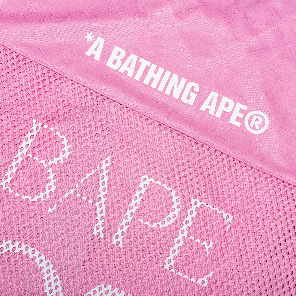 Line Camo Multi Logo Relaxed Fit Football Jersey Pink