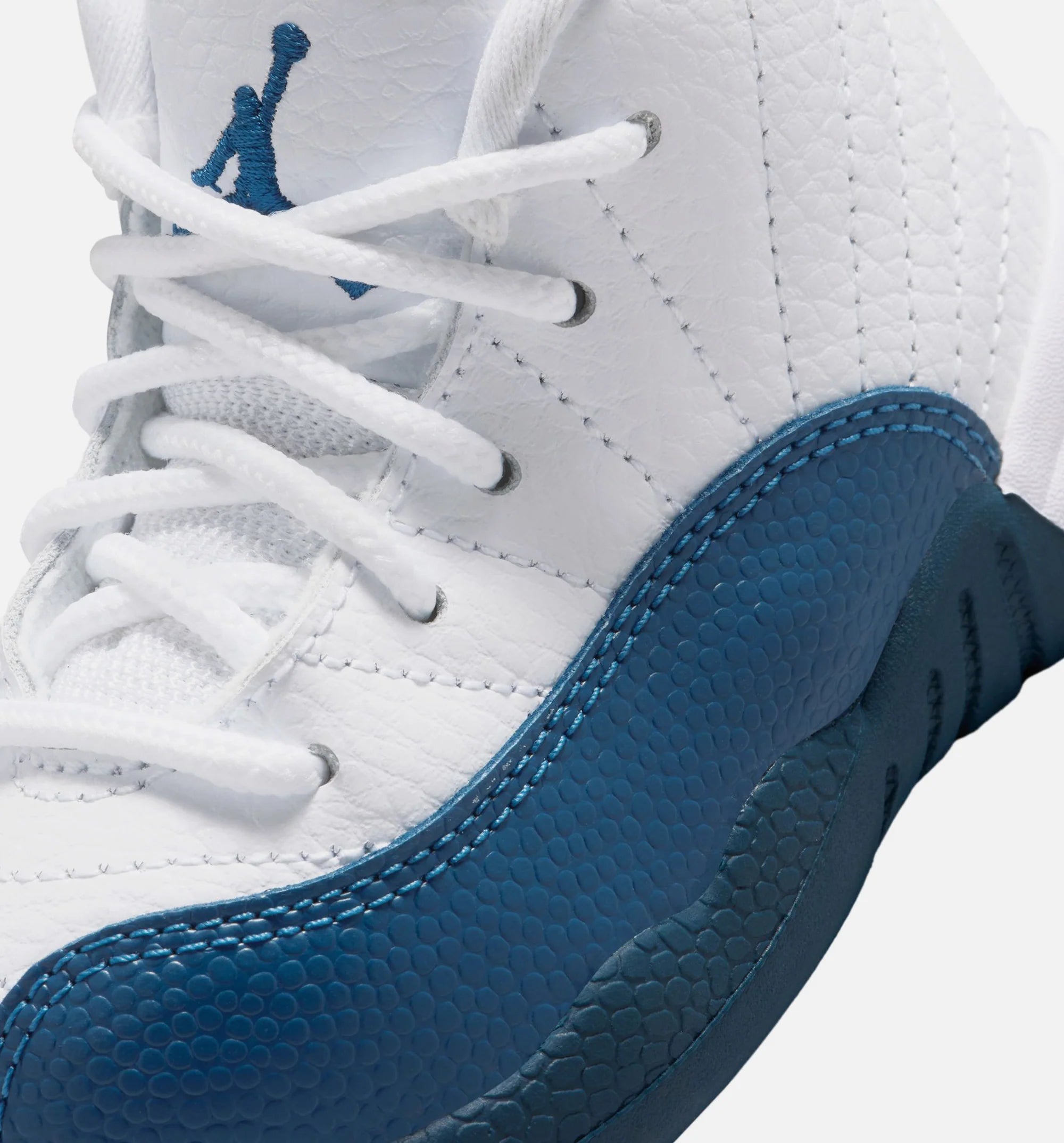 Air Jordan 12 Retro French Blue Infant Toddler Lifestyle Shoe White French Blue Metallic Silver Varsity Red