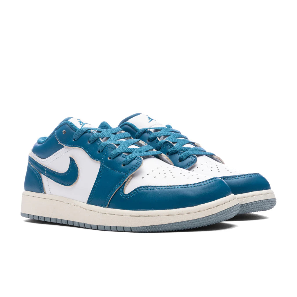 Air Jordan 1 Low SE GS White Industrial Blue Blue Grey