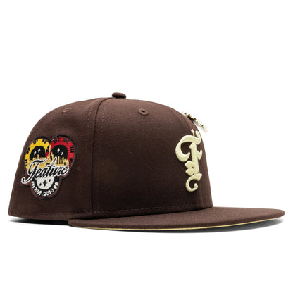 Feature x New Era 59FIFTY Fitted Old English F Vegas Burnt Wood Soft Yellow