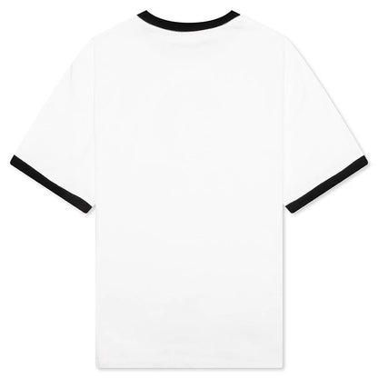 Cat Heavyweight Ringer T Shirt White