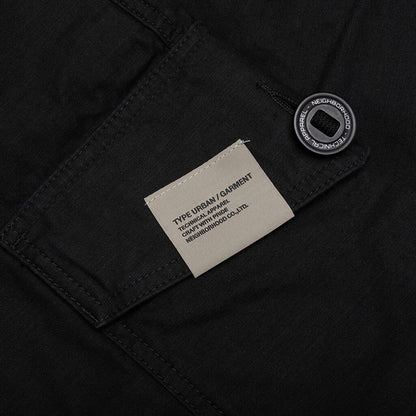 Wide Cargo Shorts Pants Black