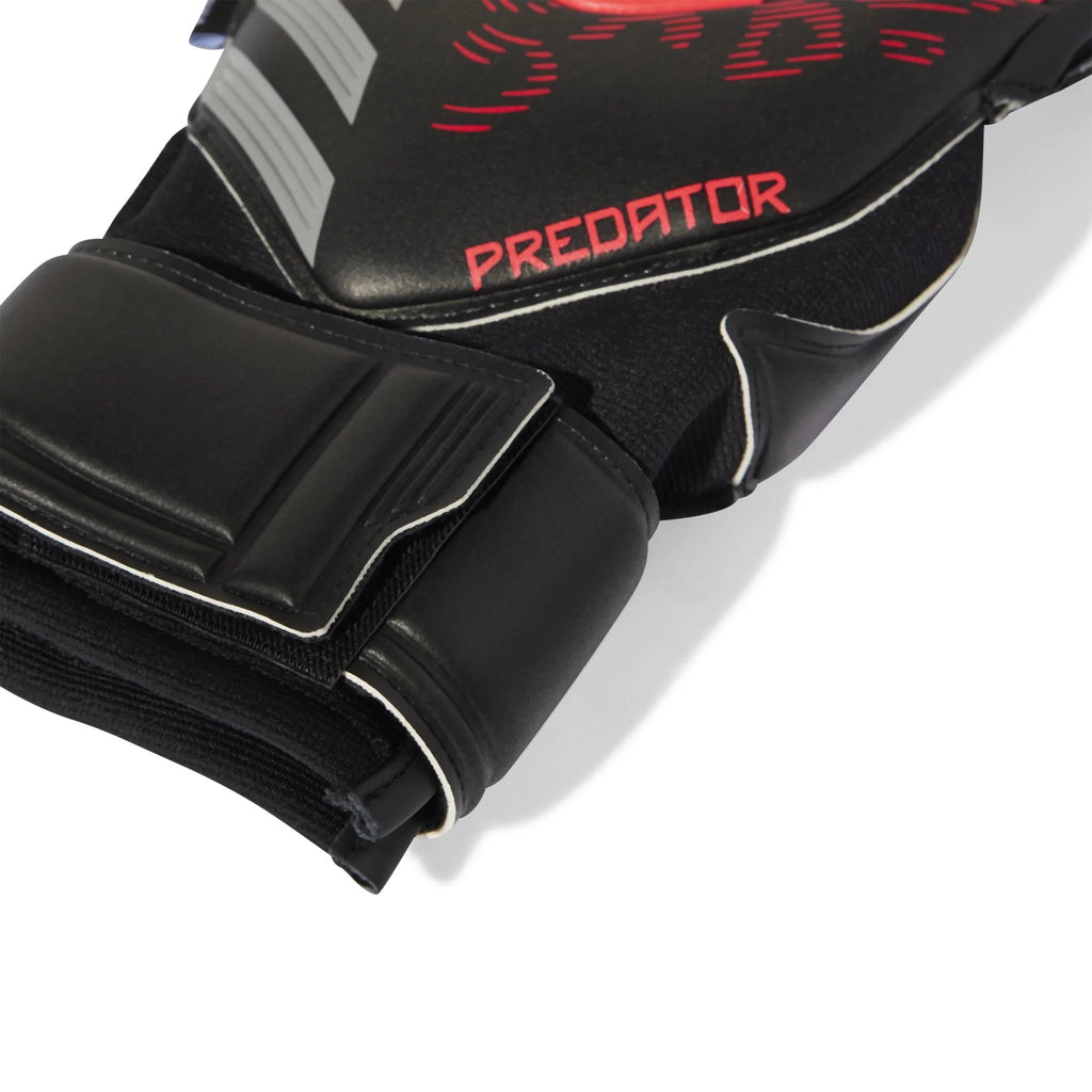 adidas Predator Match Fingersave Goalkeeper Gloves Black Red