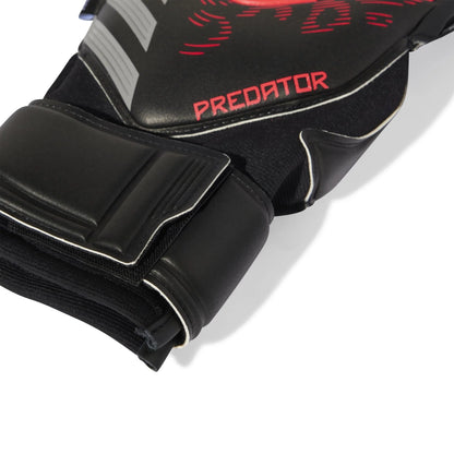 adidas Predator Match Fingersave Goalkeeper Gloves Black Red