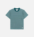 Nanamica Striped Mens Short Sleeve Shirt Green