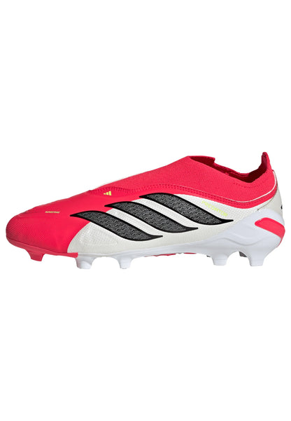adidas Predator League Laceless FG Firm Ground Youth Soccer Cleats Red Black White