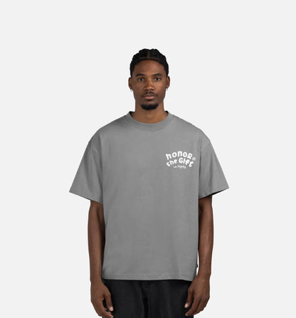 Los Angeles Nights Mens Short Sleeve Shirt Grey