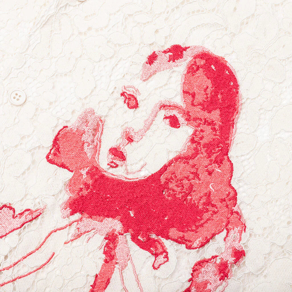 Lace Girl Painting Shirt Cream