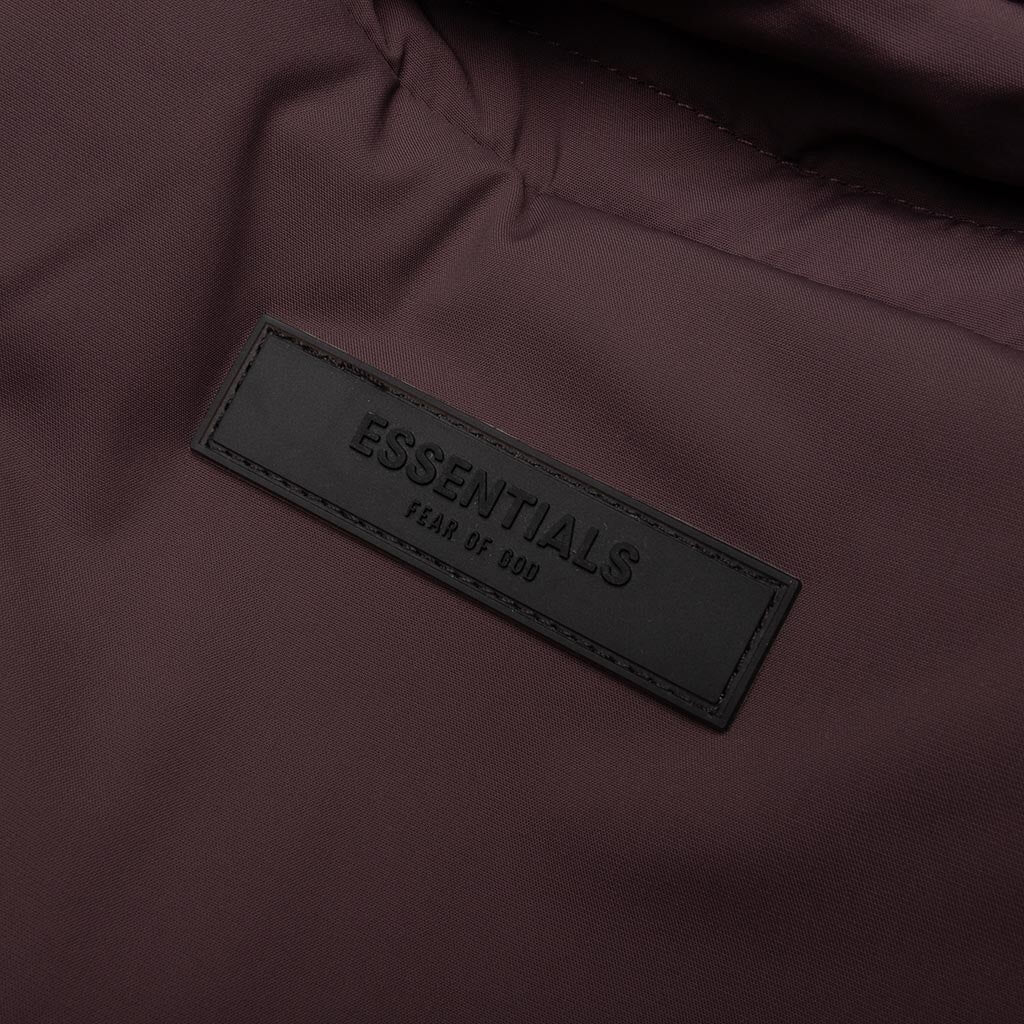 Nylon Filled Shirt Jacket Plum