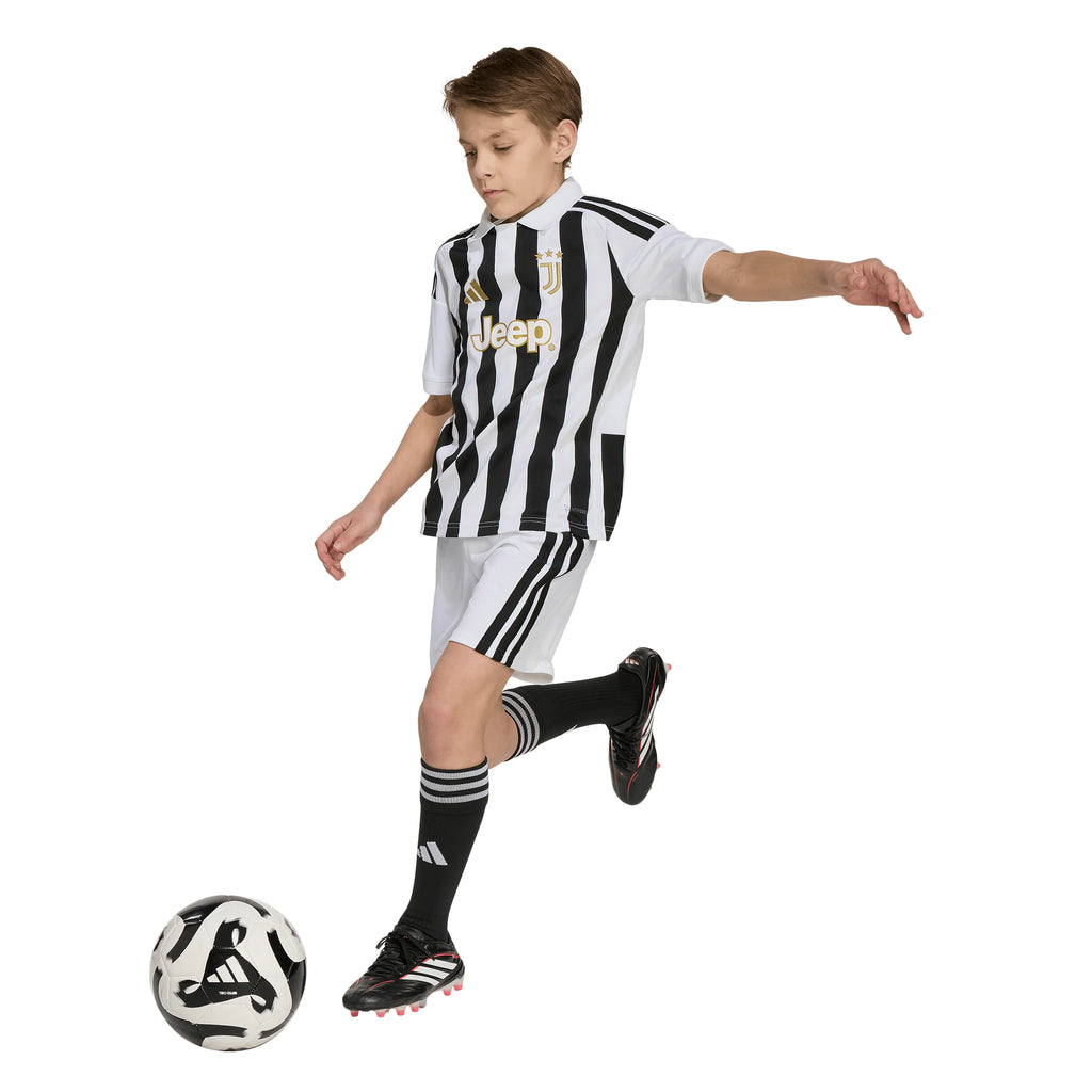 adidas Juventus Home Youth Soccer Jersey 26 27 White Black