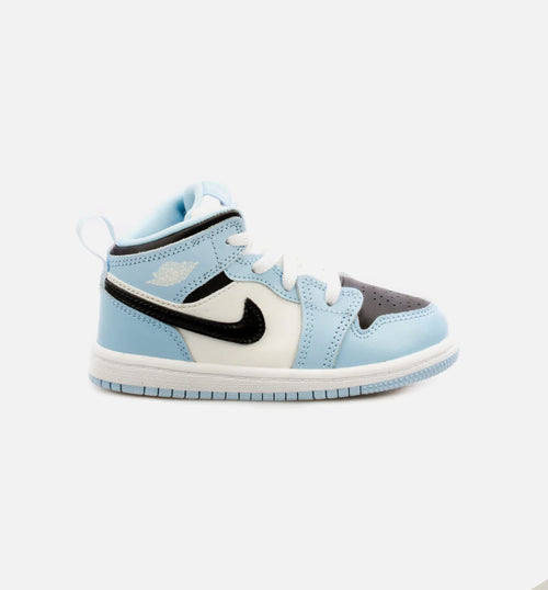 Air Jordan 1 Mid Infant Toddler Lifestyle Shoe Blue Black