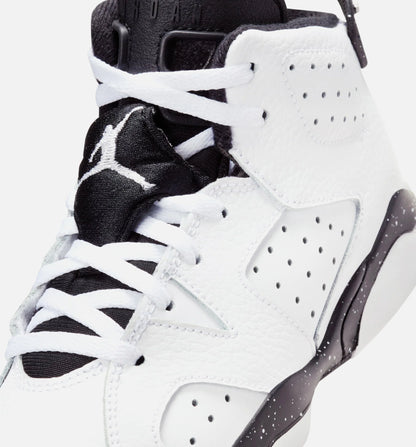 Air Jordan 6 Retro White Black Preschool Lifestyle Shoe White Black