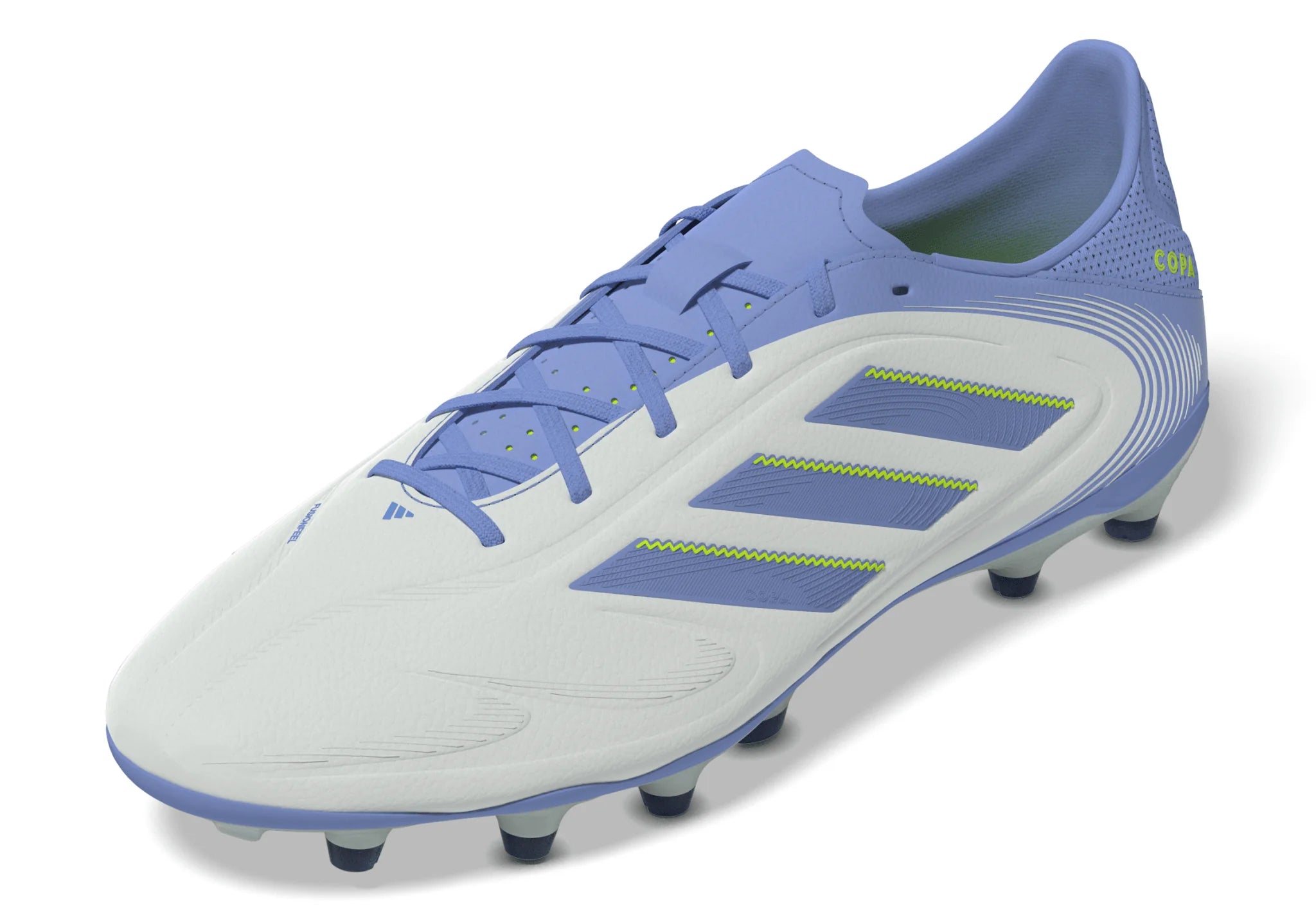 adidas Copa Pure 3 League Firm Multi Ground Soccer Cleats Halo Blue Blue Fusion Lucid Lemon