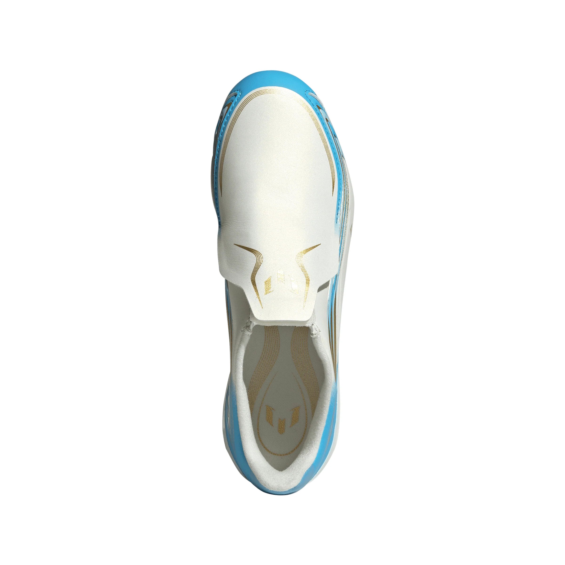 adidas F50 Messi League Laceless FG Firm Ground Youth Soccer Cleats Blue