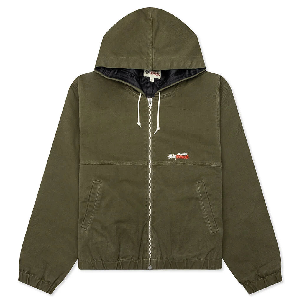 Work Jacket Insulated Canvas Olive