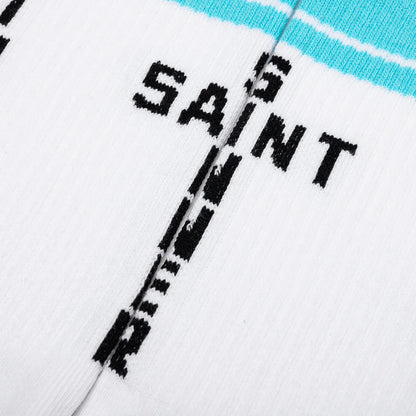 Saint Sinner Socks White Sky Blue