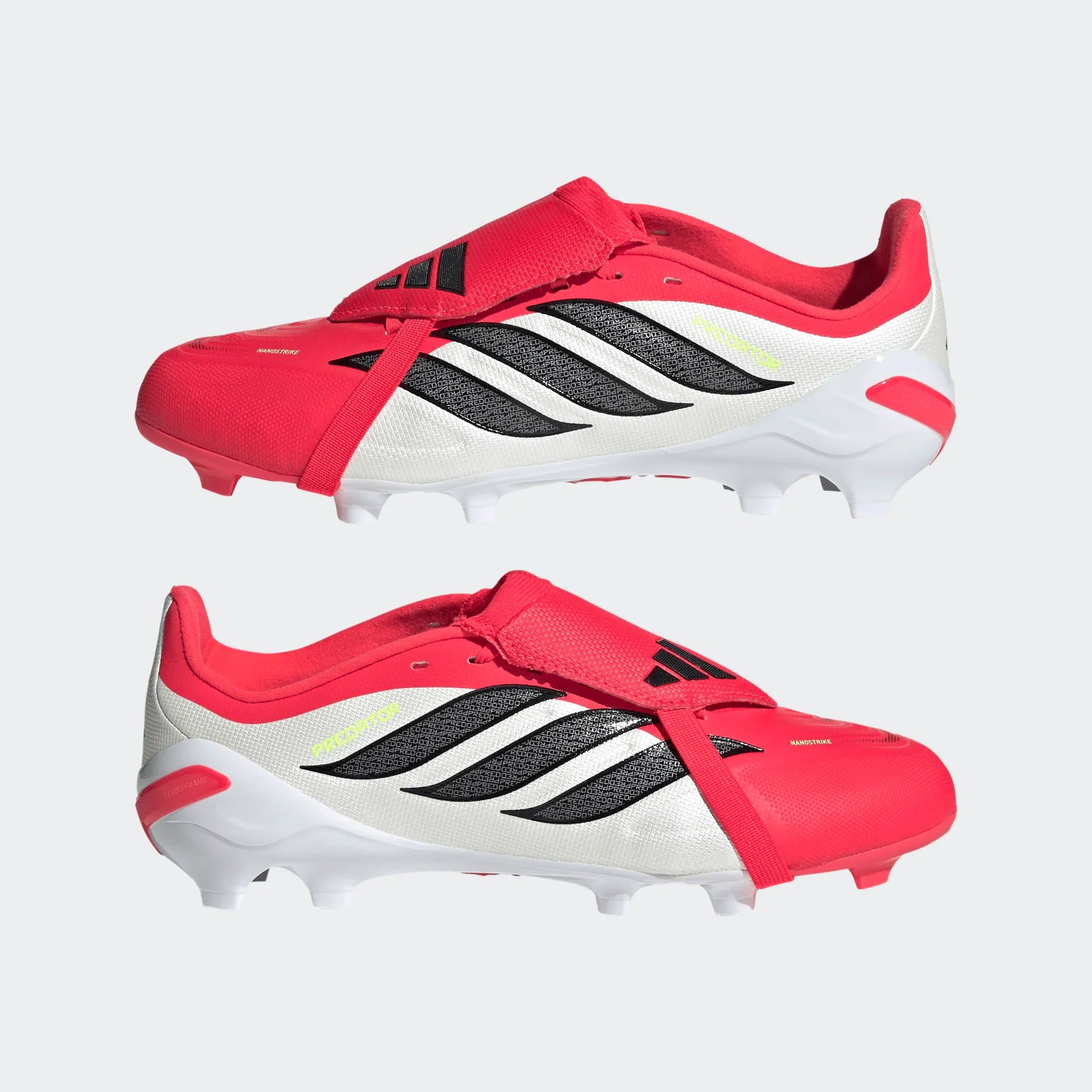 adidas Predator League Fold Over Tongue FG Firm Ground Youth Soccer Cleats Lucid Red Black