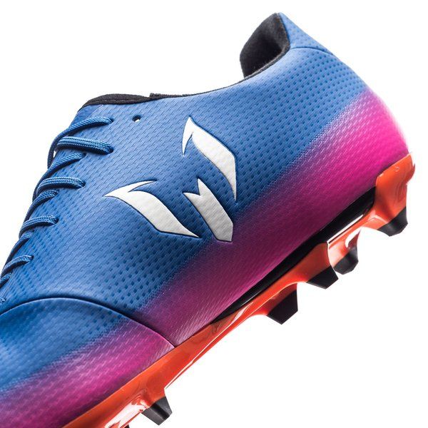 adidas Messi 163 FG AG Multi Ground Soccer Cleats Blue Blast White Solar Orange