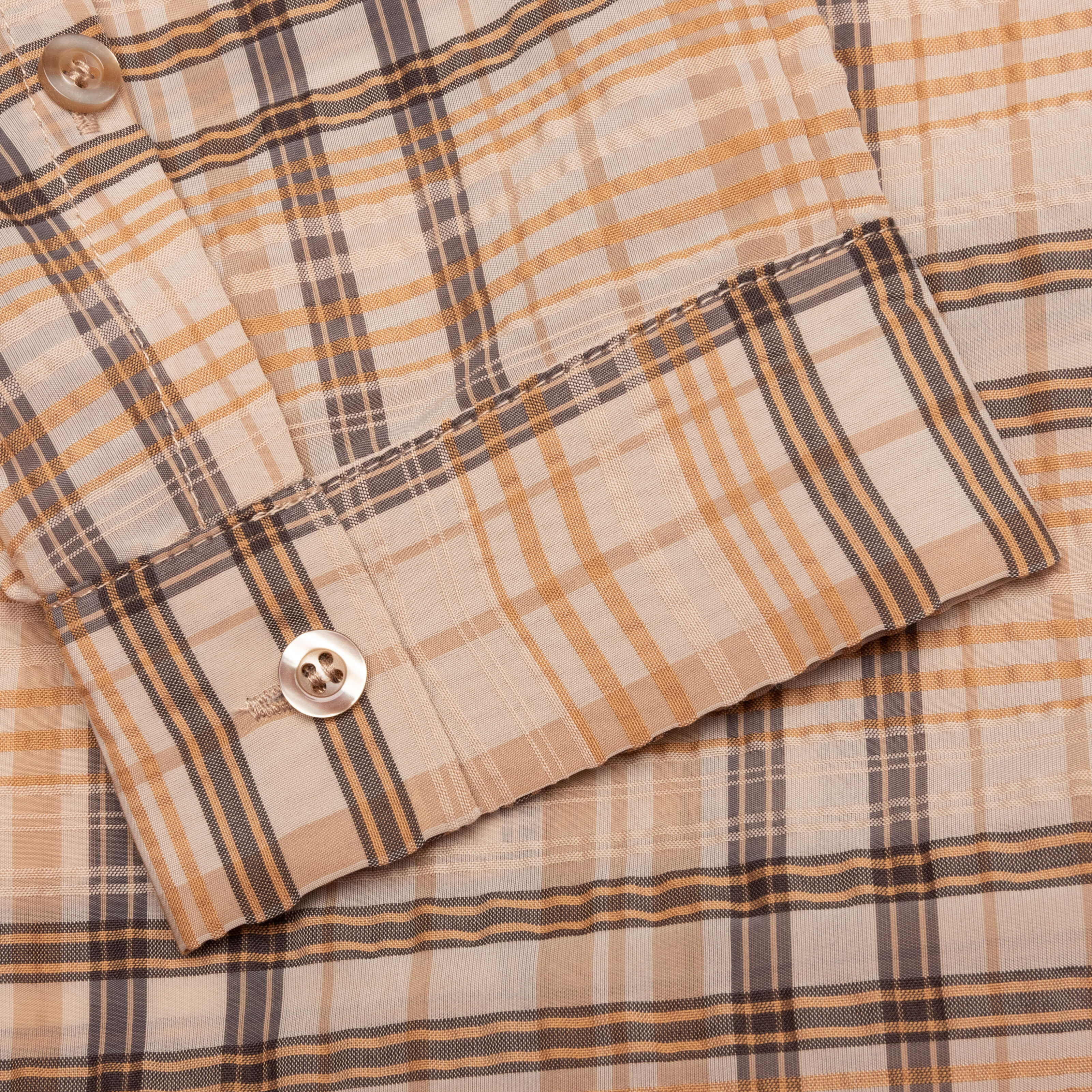 Sheer Flannel Shirt Brown Checker