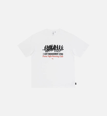 Lost Management Cities Mens Short Sleeve Shirt White Black