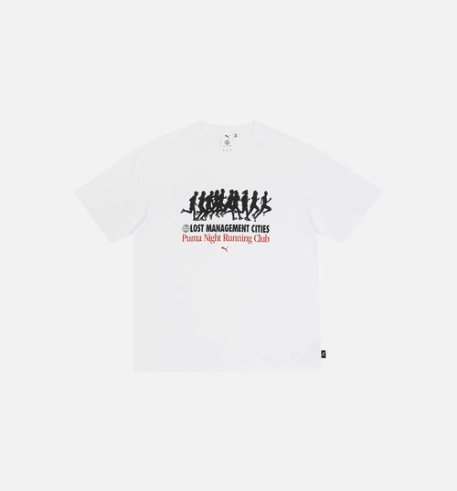 Lost Management Cities Mens Short Sleeve Shirt White Black