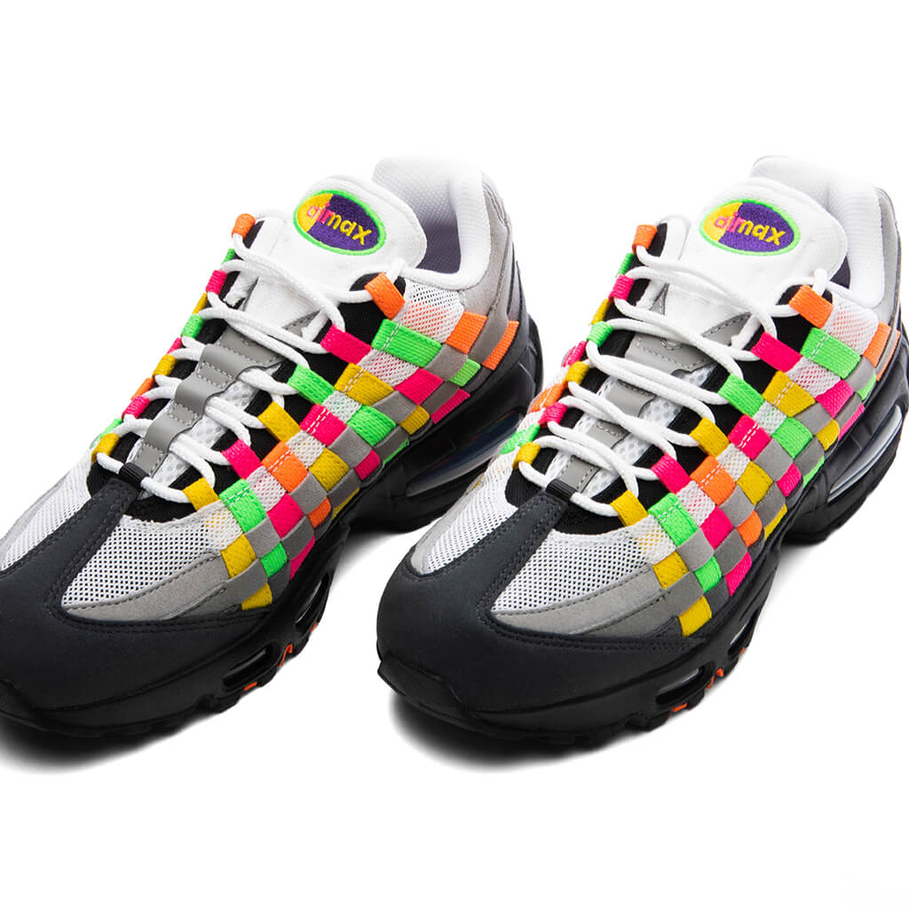 Air Max 95 Big Bubble Woven Multi White Purple Dynasty Pearl Grey