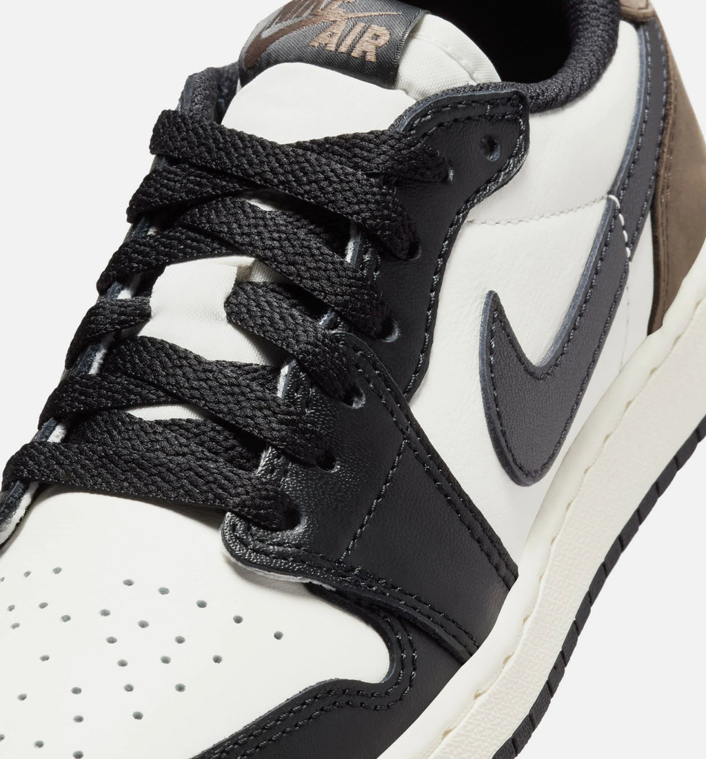 Air Jordan 1 Retro Low Mocha Grade School Lifestyle Shoe Sail Dark Mocha Black